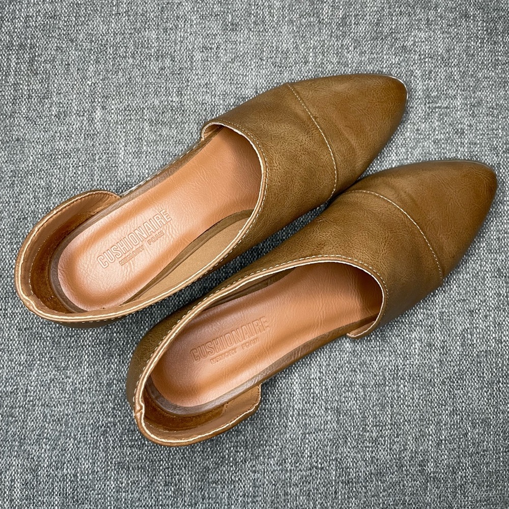 Taupe Pointed Toe Flats